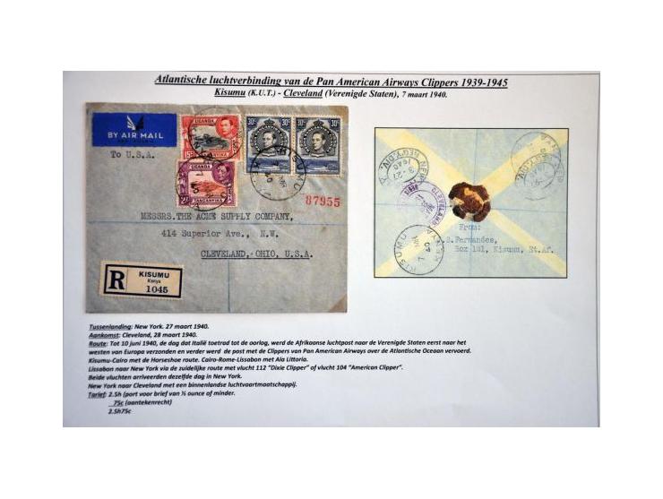 Pan American Airways Clippers, 14 covers 1939-1945 from African countries (including Afrique Equatoriale, MEF Tripoli, Zanzib