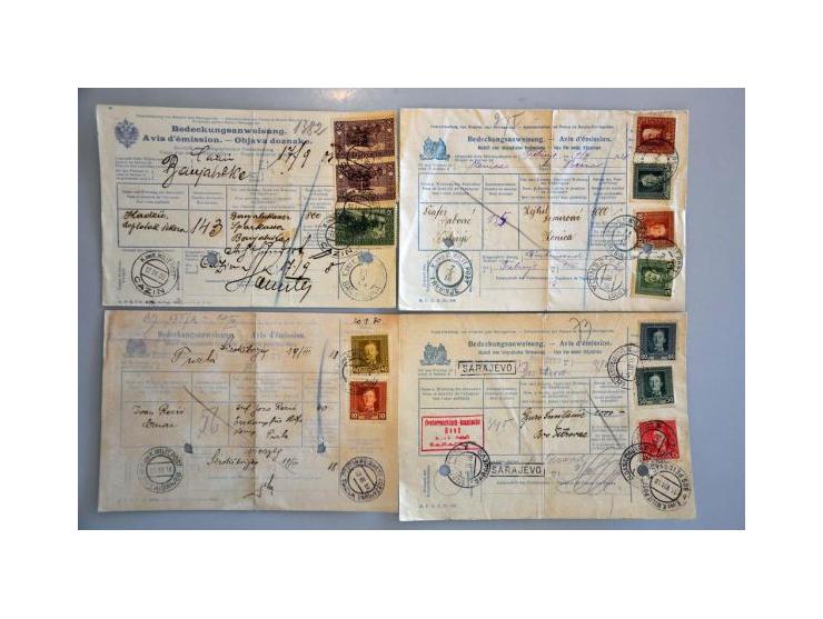 17 telegraphic postal money order forms with various issues in mixed quality