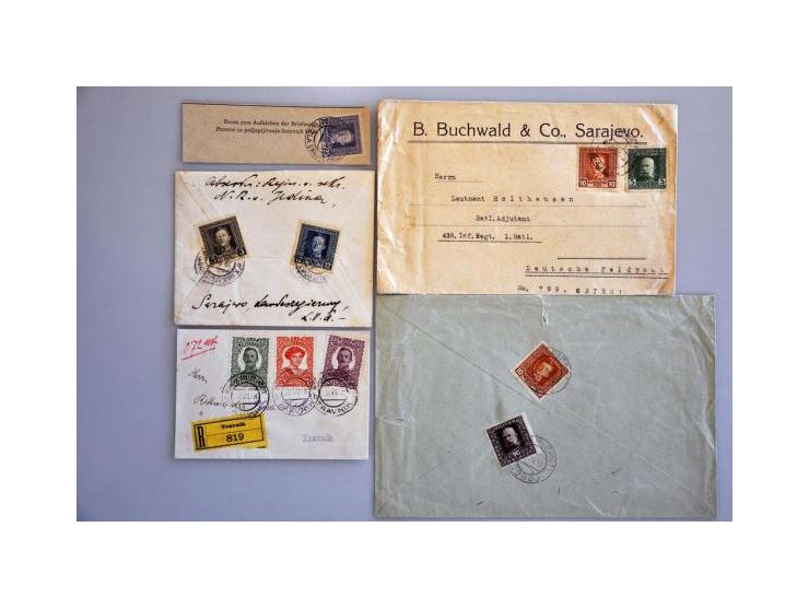 1913 Newspaper, 1915 commemoration Franz Ferdinand, Karl I 1917 and War Charity 1918 issues, 36 covers and wrappers including