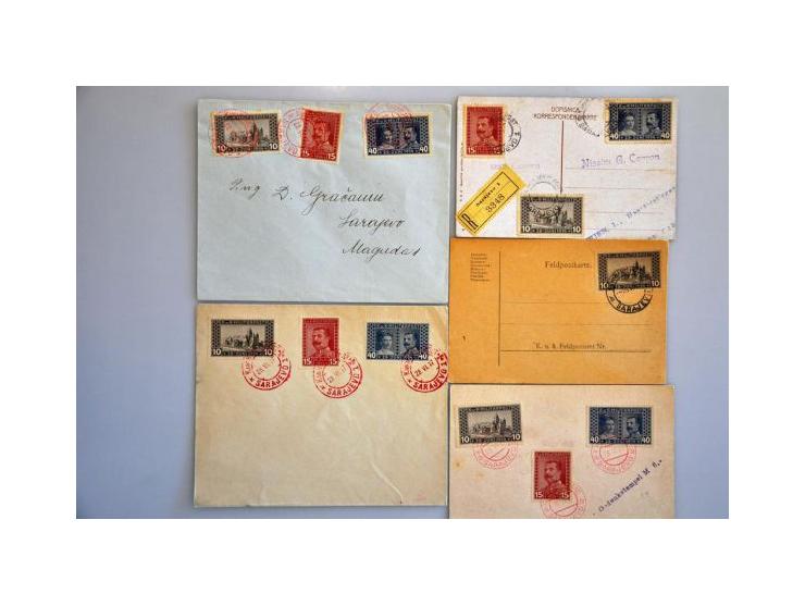 1913 Newspaper, 1915 commemoration Franz Ferdinand, Karl I 1917 and War Charity 1918 issues, 36 covers and wrappers including