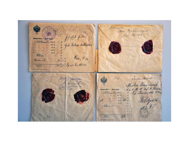 Amtlicher Geldbriefumschläge (10 ex.) all franked with issue 1912, fine/very fine (see Handbook Ferchenbauer pages 389-392)