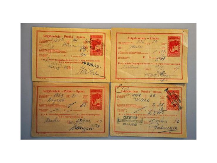 about 60 telegraph forms 1882-1916 used and unused