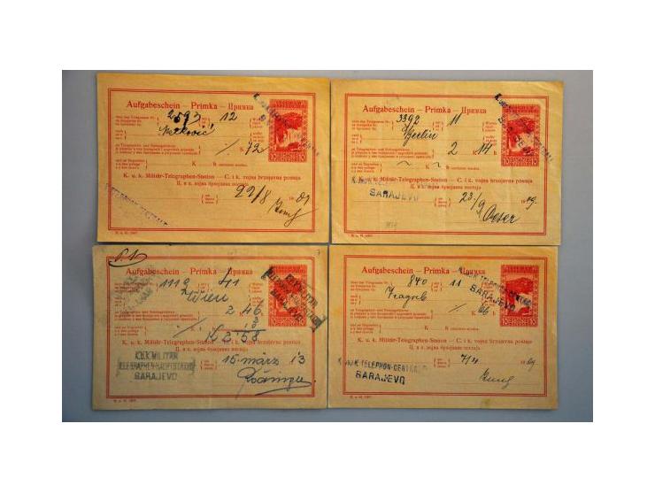 about 60 telegraph forms 1882-1916 used and unused