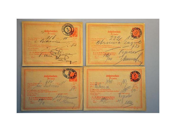 about 60 telegraph forms 1882-1916 used and unused