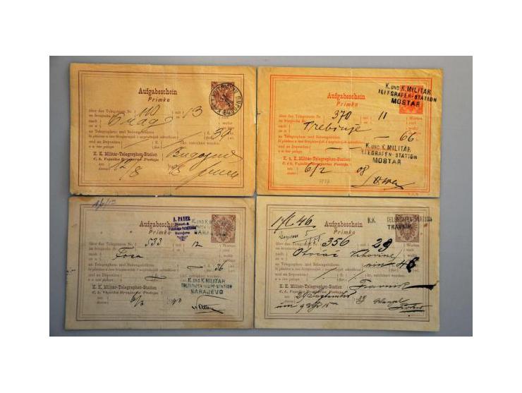 about 60 telegraph forms 1882-1916 used and unused