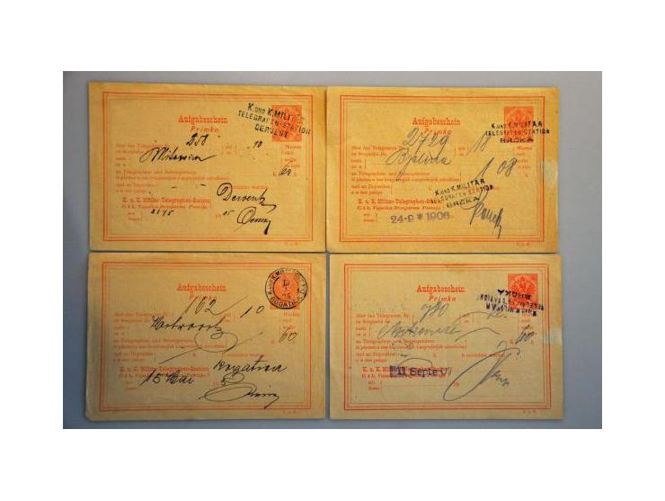 about 60 telegraph forms 1882-1916 used and unused