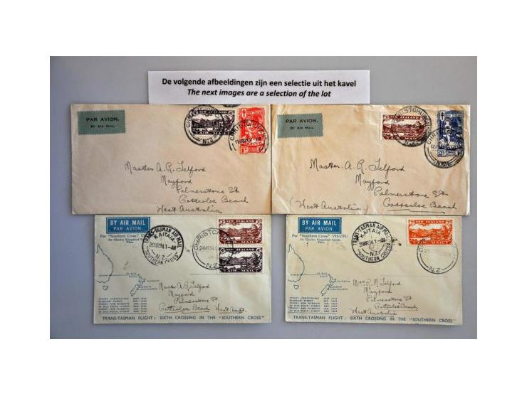 covers, postal stationery with better items (New Zealand Smiling Boys on 2 covers to Australia, North Borneo SG 320-332 on 3 