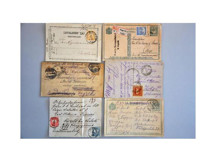 about 60 covers/postal stationery ca. 1872-1918 including used in Bosnia and Herzegowina and Croatia