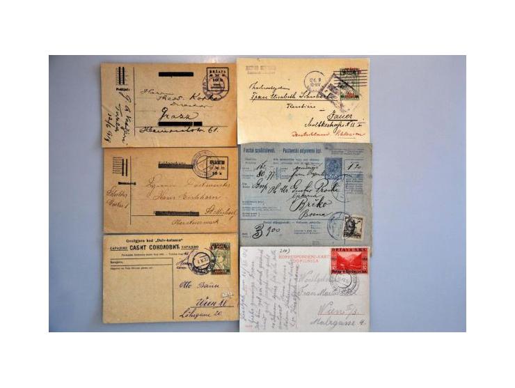 around 1918, about 75 postal stationery/covers just after World War I including better items