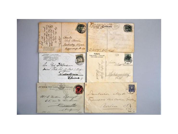 19 covers and picture postcards with better ex. including Germany and German post in China, France etc.       