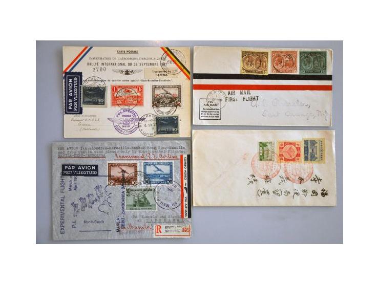 14 better Airmail covers including Islandfahrt, British Commonwealth, Japan etc.