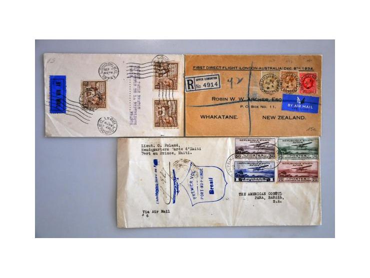 14 better Airmail covers including Islandfahrt, British Commonwealth, Japan etc.
