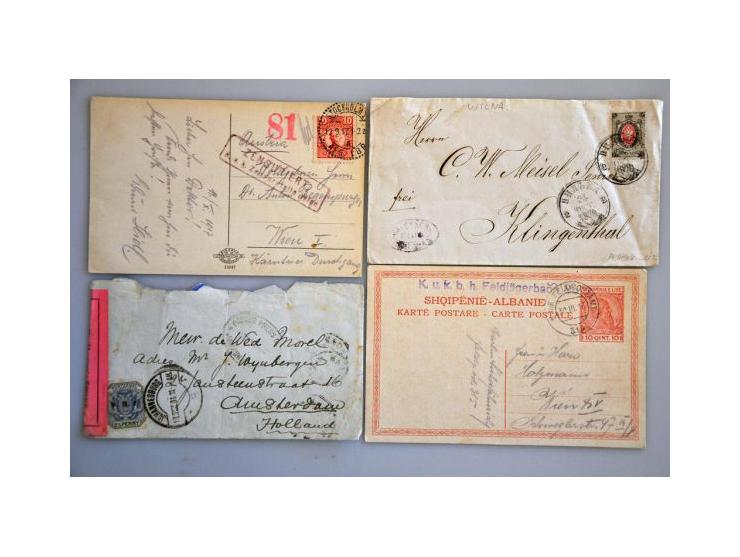 about 70 covers/postal stationery with a.o. British Commonwealth (including Boer War) and Netherlands