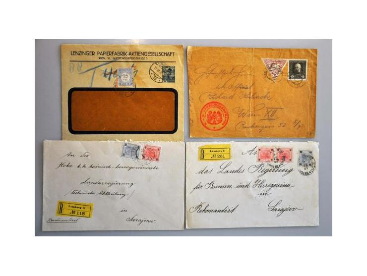 about 300 covers/cards/postal stationery 1850-1918 including better items, censored, registered, better frankings, many milit
