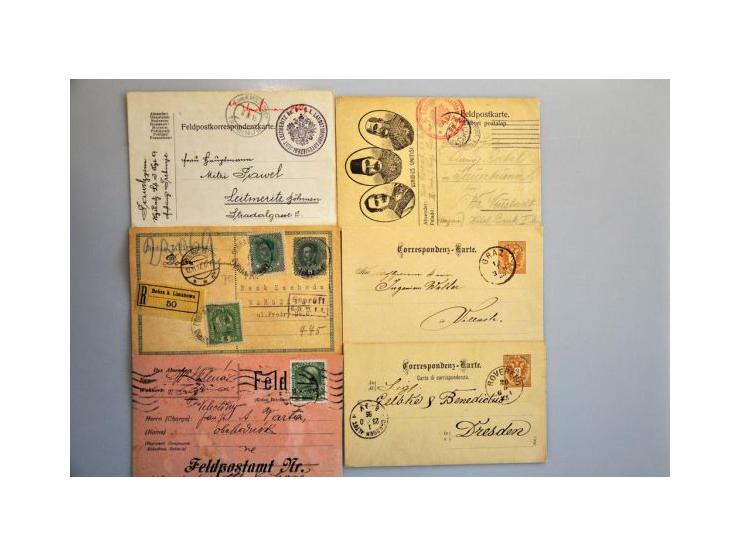 about 300 covers/cards/postal stationery 1850-1918 including better items, censored, registered, better frankings, many milit