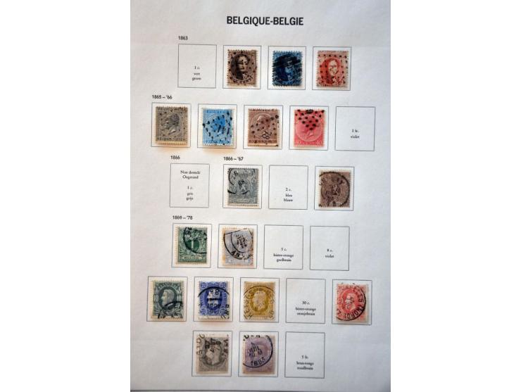 collectie 1849-1997 gestempeld later */** met betere ex., series en blokken in 4 Davo albums 