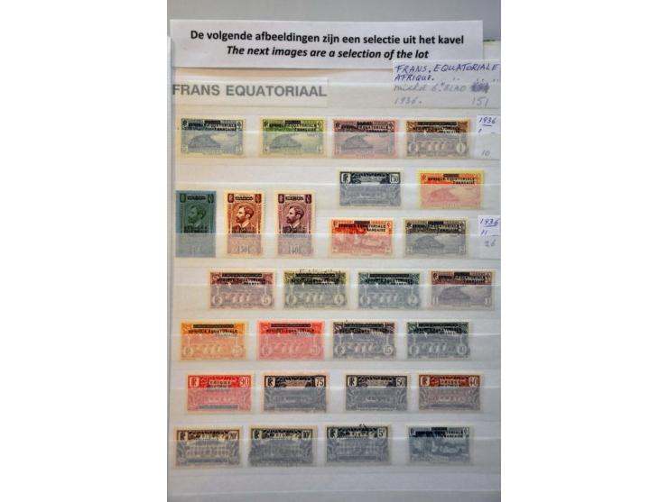 and Gabon collection 1936- 1996  including better ex. airmail, Bastille, miniature sheets etc. in stockbook