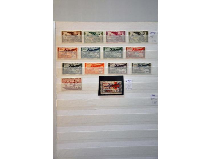 and Gabon collection 1936- 1996  including better ex. airmail, Bastille, miniature sheets etc. in stockbook
