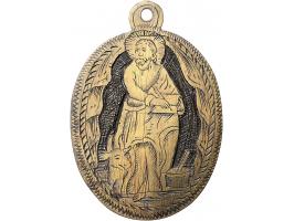 Historiepenningen Gildepenning ´s-Hertogenbosch Ververs of St. Lucas 1772 No. 1? Wittop Koning 14.1 ZF