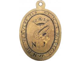 Historiepenningen Gildepenning ´s-Hertogenbosch Ververs of St. Lucas 1772 No. 1? Wittop Koning 14.1 ZF