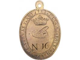 Historiepenningen Gildepenning ´s-Hertogenbosch Ververs of St. Lucas 1772 No. 16 Wittop Koning 14.1 ZF