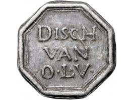 Historiepenningen Broodpenning 1770, O.L.V.kerk te Brugge, lood Minard van Hoorebeke 172 ZF-