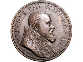 Historiepenningen Papal States, Urban VIII (1623-44), medal 1625 in bronze - Obv: bust left, by G. Molo, 40 mm, good VF