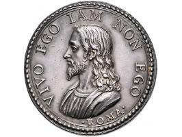 Historiepenningen Papal States, Alexander VII (1655-67), medal 1655 in silver - Obv: bust right / Rev: bust of Christ left, b