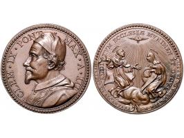 Historiepenningen Clemens IX (1667-69), medal yr. 3 in bronze, the cannonisation of San Pietro d'Alcantara and Santa Maria Ma