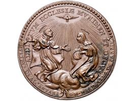 Historiepenningen Clemens IX (1667-69), medal yr. 3 in bronze, the cannonisation of San Pietro d'Alcantara and Santa Maria Ma