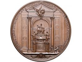 Historiepenningen Papal States, Alexander VIII (1689-1691), medal 1700 in bronze - Obv: bust left / Rev: tomb of Alexander, 6