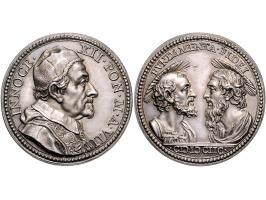 Historiepenningen Innocent XII (1691-1700), medal 1698 yr. 5 in silver - Obv: bust right / Rev: St. Peter and St. Paul facing