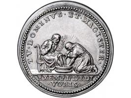 Historiepenningen Papal States, Clemens XII (1730-40), medal n.d. in silver, the pope's humility - Obv: bust right / Rev: Chr