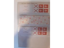 zeer uitgebreide collectie automaatboekjes PB1-PB83 met vele variëteiten w.b. randversnijding nrs. 21a, 36, 42-43, 45-49, ged
