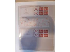 zeer uitgebreide collectie automaatboekjes PB1-PB83 met vele variëteiten w.b. randversnijding nrs. 21a, 36, 42-43, 45-49, ged