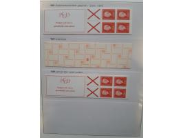 zeer uitgebreide collectie automaatboekjes PB1-PB83 met vele variëteiten w.b. randversnijding nrs. 21a, 36, 42-43, 45-49, ged