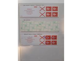 zeer uitgebreide collectie automaatboekjes PB1-PB83 met vele variëteiten w.b. randversnijding nrs. 21a, 36, 42-43, 45-49, ged