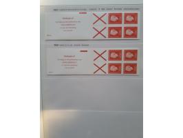 zeer uitgebreide collectie automaatboekjes PB1-PB83 met vele variëteiten w.b. randversnijding nrs. 21a, 36, 42-43, 45-49, ged