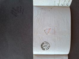 1864, Print from single dies 30 par. blue, full margins, on entire folded envelope tied by fancy "FRANCA JASSY" handstamp wit