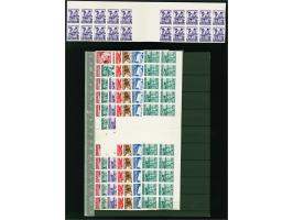 Disable rehabilitation 10 sen-1 Rp. and 50 green and 75 purple in sheetparts of 20 (both not in Zonnebloem, Prangko 2.000.000