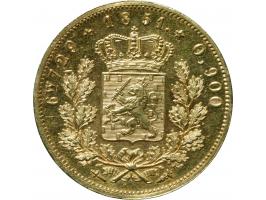 Willem III, Negotiepenning 1851 (Schulman 546/R) - Pr - vz. borstbeeld Willem III naar links met omschrift WILLEM III KONING 