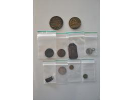 Historiepenningen 's-Hertogenbosch lot penningen, incl. gaspenningen, hondenbelasting 1874 etc., totaal 11 exemplaren in doos
