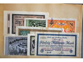 German Empire papiergeld, Lieban album, emergency notes, some Reichsbanknoten added