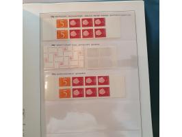 zeer uitgebreide collectie automaatboekjes PB1-PB83 met vele variëteiten w.b. randversnijding nrs. 21a, 36, 42-43, 45-49, ged