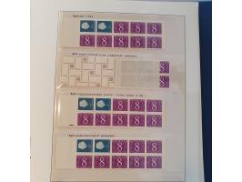 zeer uitgebreide collectie automaatboekjes PB1-PB83 met vele variëteiten w.b. randversnijding nrs. 21a, 36, 42-43, 45-49, ged