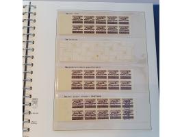 zeer uitgebreide collectie automaatboekjes PB1-PB83 met vele variëteiten w.b. randversnijding nrs. 21a, 36, 42-43, 45-49, ged