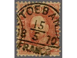 Toeban (Voerman 400) luxe op 10 cent karmijnrood, pracht ex.