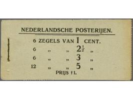 Boekje PZ11 met alleen 12 stuks 5 cent (enkele met plakker bevestigd), overige zegels niet aanwezig
