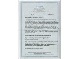 1 cent grijsgroen type II tanding 13½ x 13¼ (2x en gehalveerd ex.) en 12½ cent grijs tanding 12½ kleine gaten op envelop G. 6