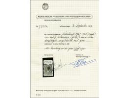 Driegaats 7½ cent violet, pracht ex. met miniem plakkerspoortje en certificaat NVPH 1977, cat.w. 5000